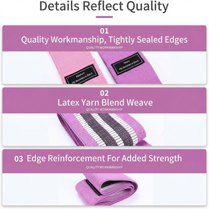 Premium Non-Slip Fabric Resistance Bands -