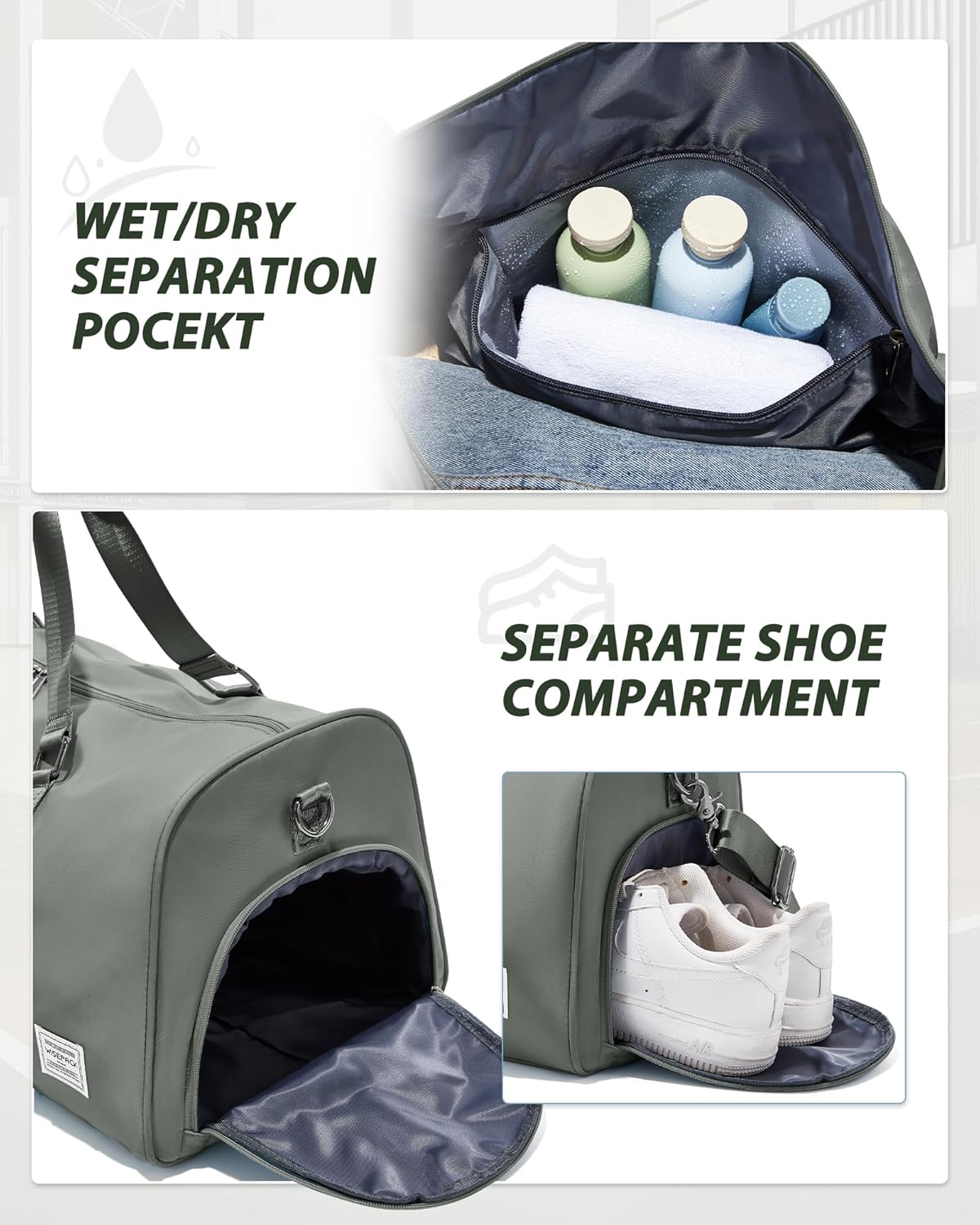 Gym Bag Womens Mens with Shoes Compartment and Wet Pocket Travel Duffel Bag for Women for Plane Sport Gym Tote Bags Swimming Yoga Waterproof Weekend Overnight Carry on Bag Hospital Holdalls - Colors A