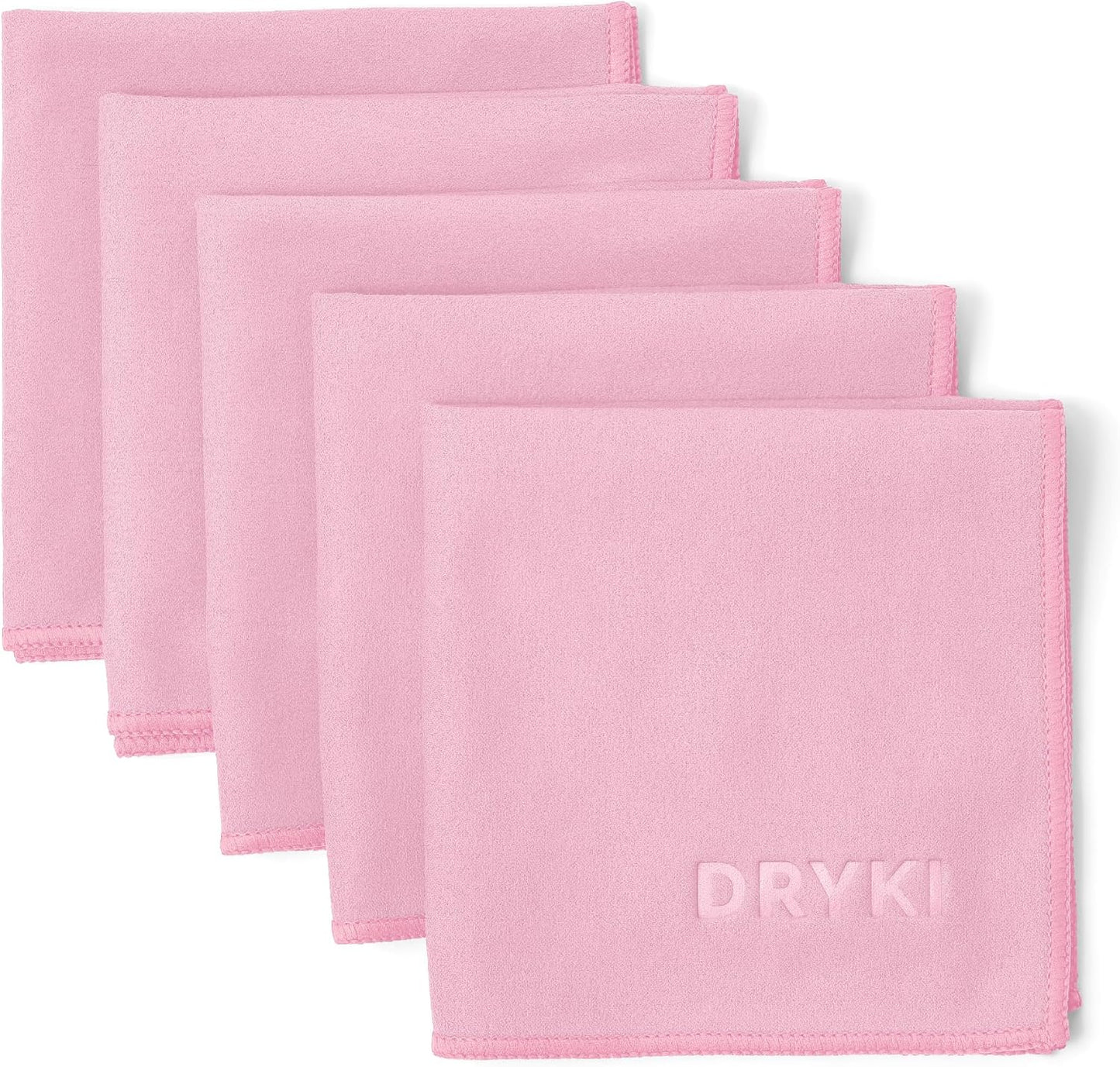 DRYKI Pocket-Sized Sweat Towels - The Original Sweat Absorbing Handkerchiefs - Quick-Dry Microfiber Sweat Rags for Face, Hands, & Body - Men & Women - Gym, Sports, and Work (Blue: 5 Pack)