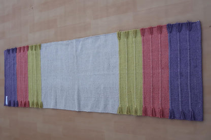 Jaipur Art & Rugs Cotton Yoga Rug - Eco-Friendly Hand-Woven Thick Mat (24”x72”x5mm) for Everyday Fitness at Home - Comfortable & Extra-Long - Colors B