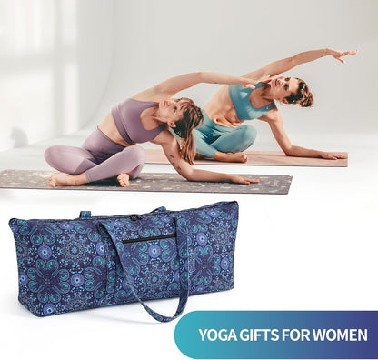 Boulder Bee | Yoga Mat Bag | Large Yoga Mat Carrier with Wet Pocket | Yoga Gifts | Gym Tote Bag for Women