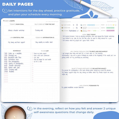 Clever Fox Self-Care Journal – Daily Reflection Notebook – Mental Health & Personal Development Planner, Meditation & Mood Log, A5 (Turquoise)