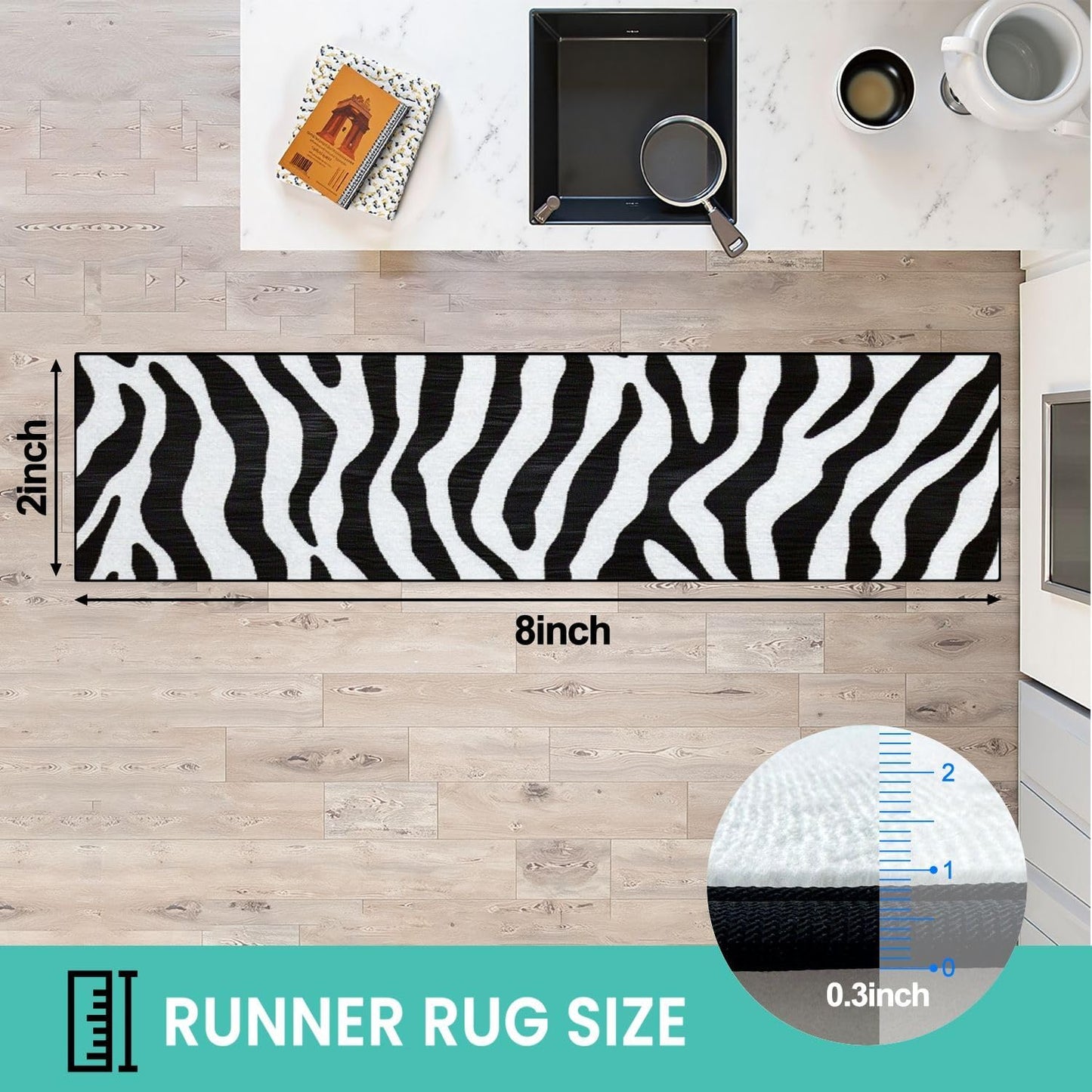 Runner Rug Washable 2x6 Cobblestone Arched Pavement Road Courses Sidewalk Seamless Non-Slip Hallway Area Rug Indoor Outdoor Home Decor for Entryway Bathroom Kitchen Carpet Yoga Floor Mat