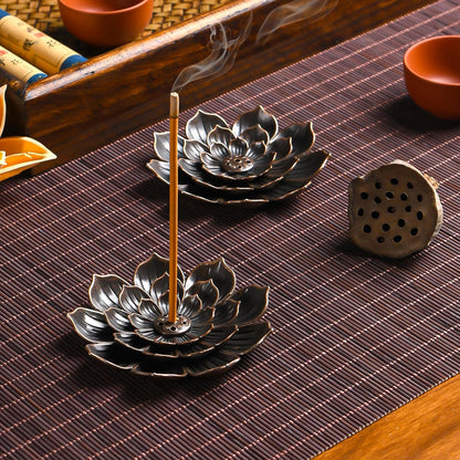 SLKIJDHFB Incense Burner - Incense Stick Holder 6 Incense Holes with Detachable Ash Catcher