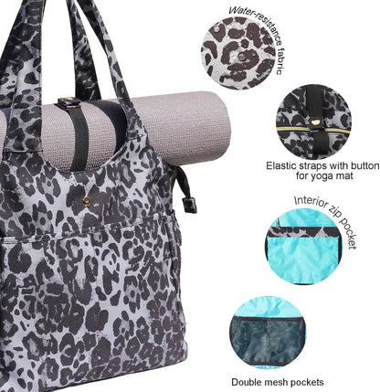 ESVAN Yoga Tote Bag Mat bag Women Shoulder Bags Carryall Tote for Travel Office Workout Gym Nurse Beach