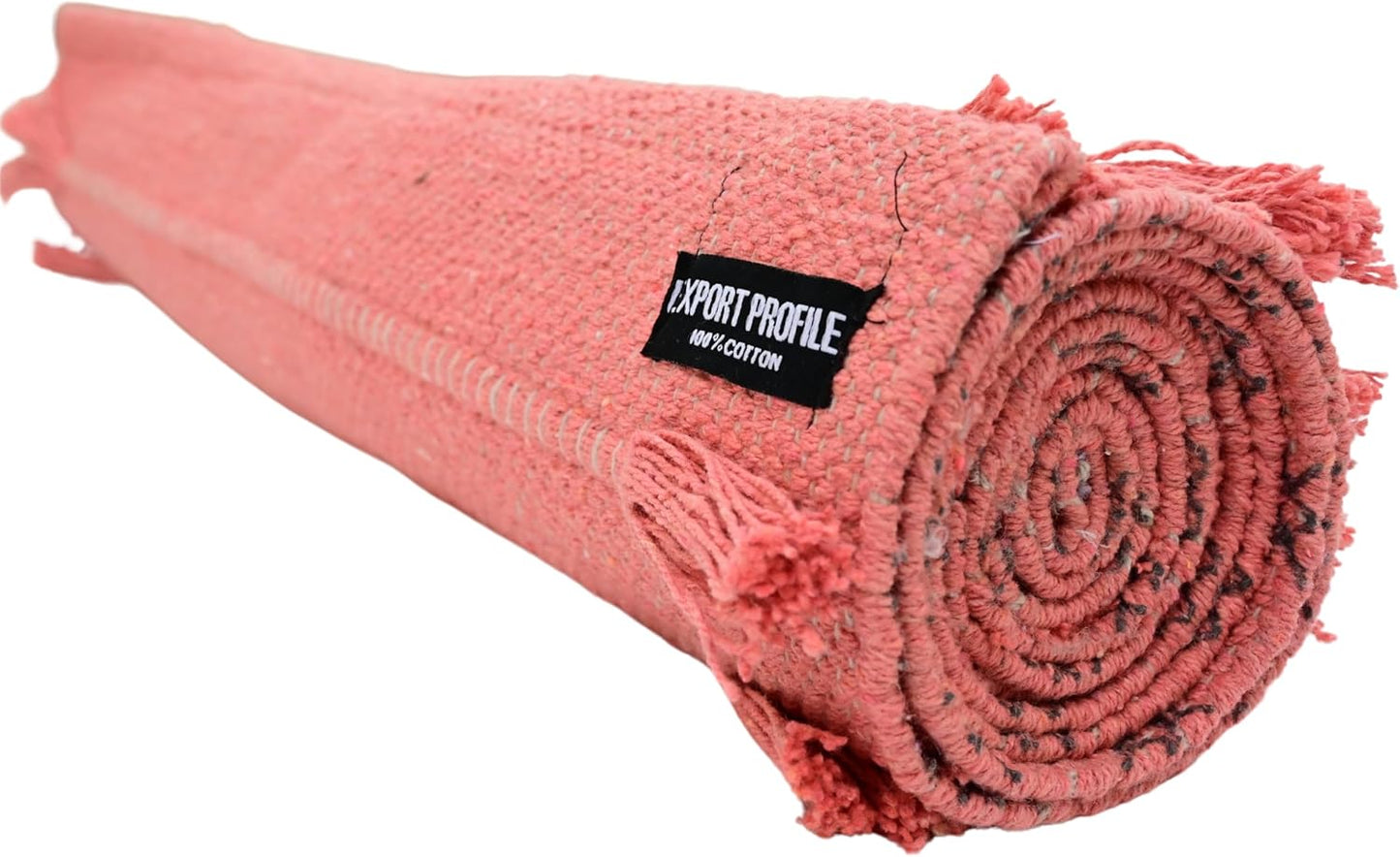 Indian Handmade100 % Organic Anti Skid Multi Colour Cotton Yoga Mat - Eco-Friendly Hand-Woven Rug - Non-Slip & Thick (24”x72”x5mm) for Hot yoga & Everyday Fitness at Home - Comfortable & Foldable Extra-Long Mat