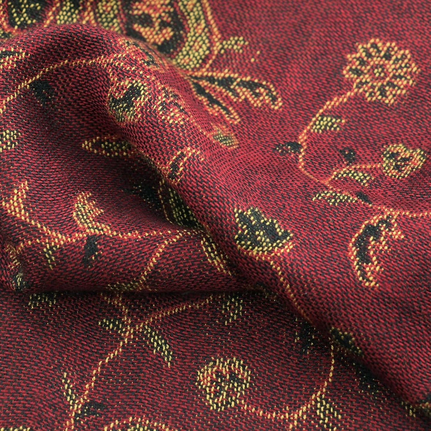 Ciormis Two Tone Silky Paisley Pashmina Shawl Scarf,Soft Women's Rave Jacquard Pashminas Wrap Scarves