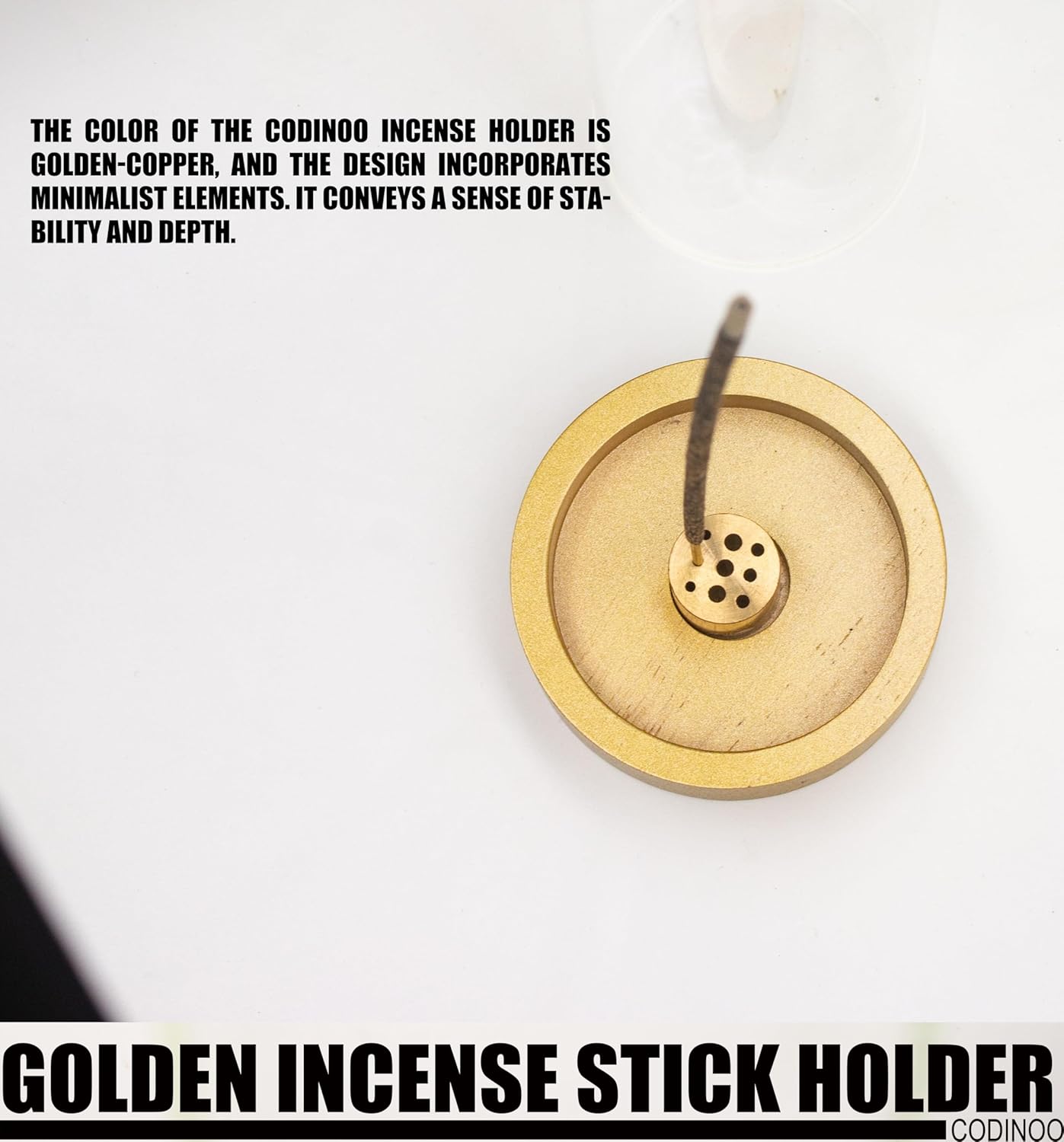 Incense Holder for Sticks,Modern Incense Stick Holder with Glass Ash Catcher[Anti ash Flying], Incense Burner Holder,Zen Glass Incense Holder,for Spa Home Decor Yoga Meditation[Black]