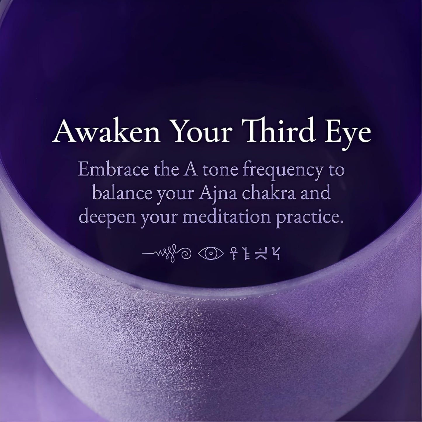 ALIOTH 7" B Note Crystal Singing Bowl Crown Chakra with Suede Mallet for Meditation, Yoga, Chakra Healing & Sound Therapy