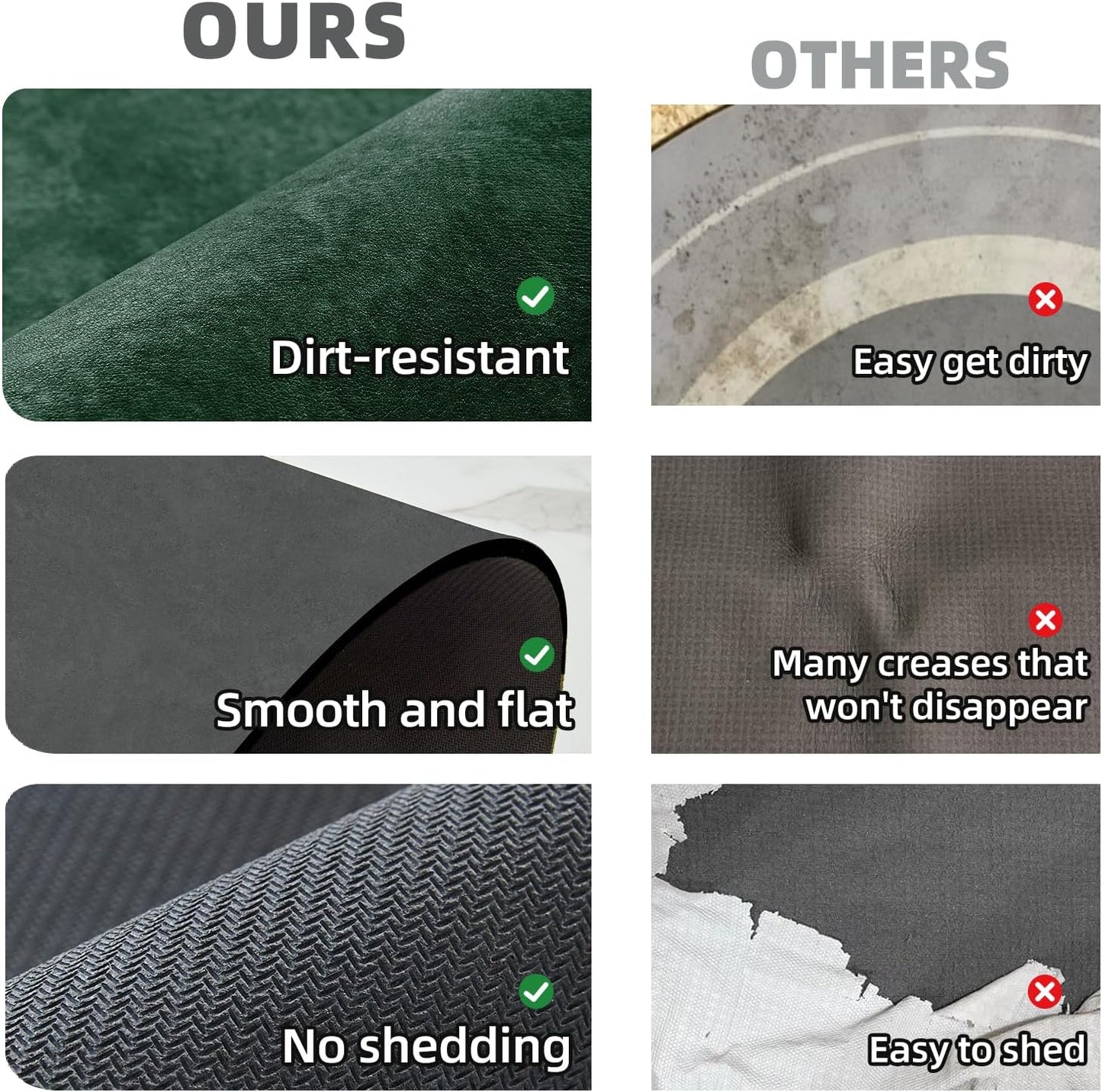 TYUU Bath Mat, Bathroom Rugs Non Slip Washable Thin Absorbent Quick Dry Bath Mat Fits Under Door Bathroom Floor Mat Perfect for Bath, Shower, or Sink 24"x36" Dark Grey