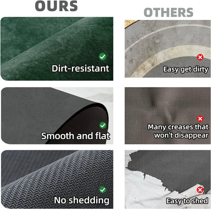 TYUU Bath Mat, Bathroom Rugs Non Slip Washable Thin Absorbent Quick Dry Bath Mat Fits Under Door Bathroom Floor Mat Perfect for Bath, Shower, or Sink 24"x36" Dark Grey