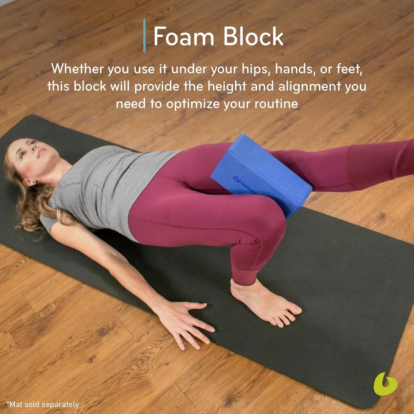 Balanced Body Foam Block, Pilates Reformer Accessory, Workout Block, Pilates Exercise for Home Gym or Studio Use