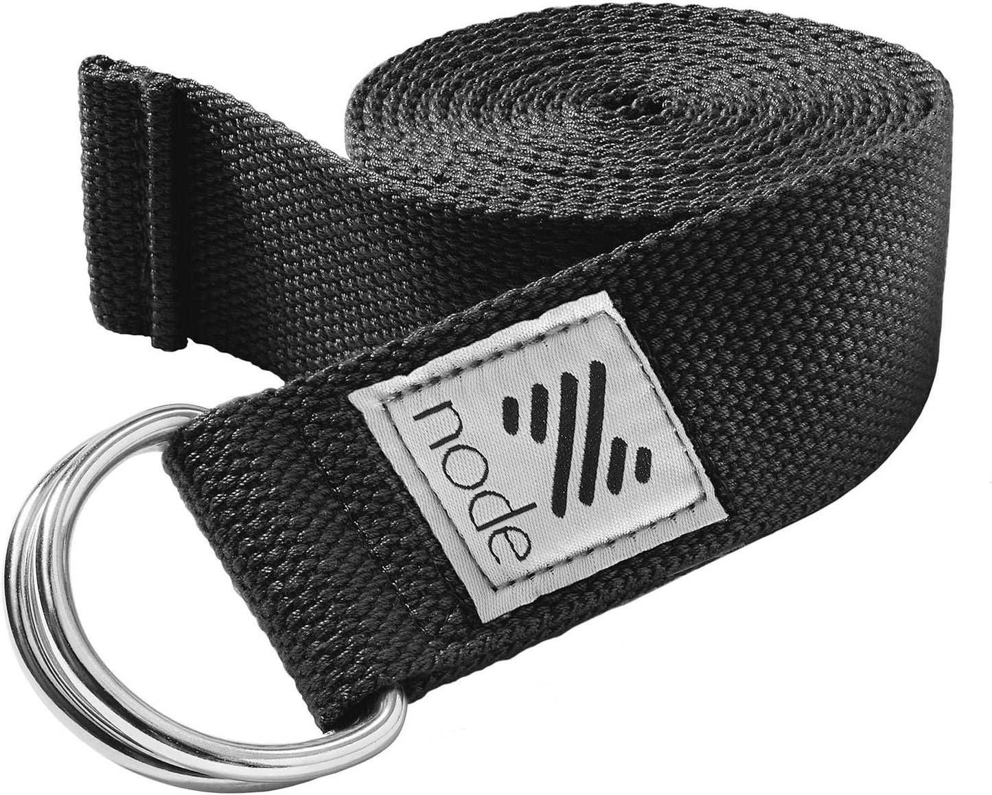 7-1/2' Yoga Strap for Stretching, Woven Cotton Blend Yoga Strap with Adjustable D-Ring Buckle for Exercise, Therapy and Fitness