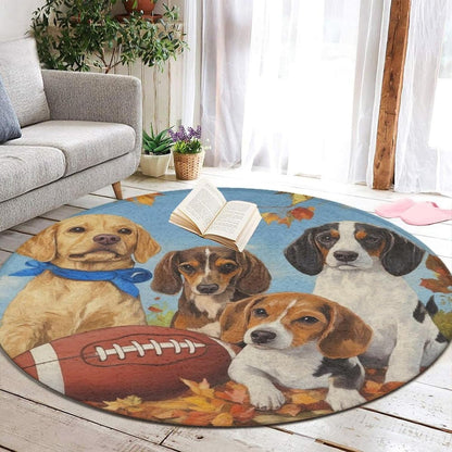 Room Sofa Yoga Soft Round Carpet, Home Decor Non Slip Kitchen Office Circle Rug, Machine Washable Modern Round Area Rug Beach Turtles, 60inch