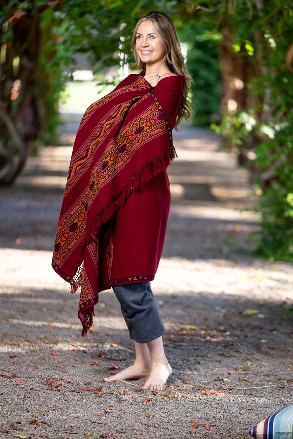 Meditation Shawl or Blanket, Exotic Shawl/Wrap, Oversize Scarf or Stole. Unisex