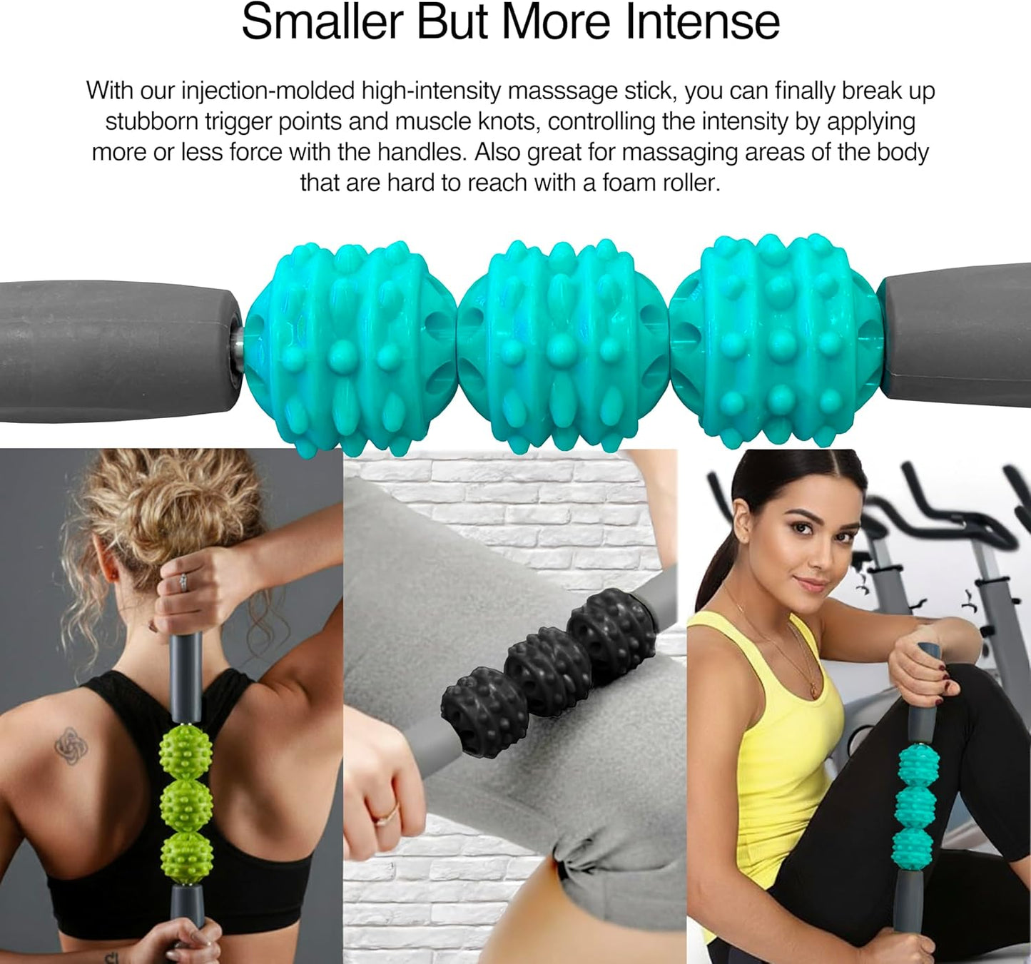 321 STRONG Foam Roller Set with: Hollow Core Roller, Muscle Roller Stick, Stretching Strap, Spikey Ball, Quick Start Guide, Carry Bag, and 4K eBook