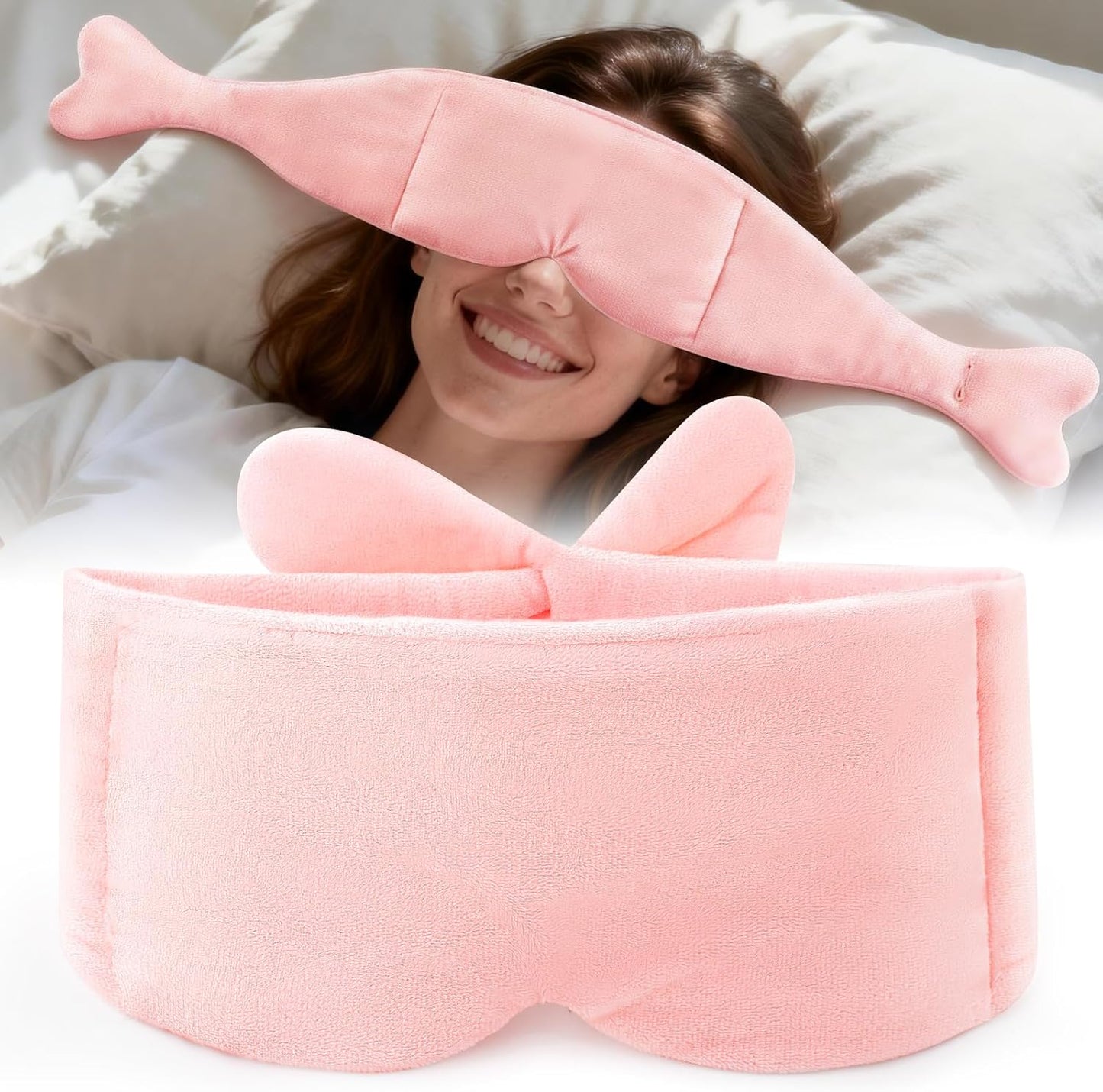 Weighted Eye Mask for Sleeping, Soft Minky Sleep Mask for Side Sleeper with Adjustable Buckle, 100% Blockout Design, Ideal for Meditation, Relaxation and Travel, Includes Storage Pouch (Gray)