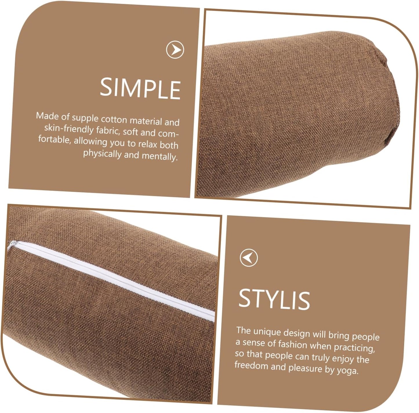 Totority Yoga Bolster Restorative Pillow Lumbar Support for Yoga Meditation Pillow for Women