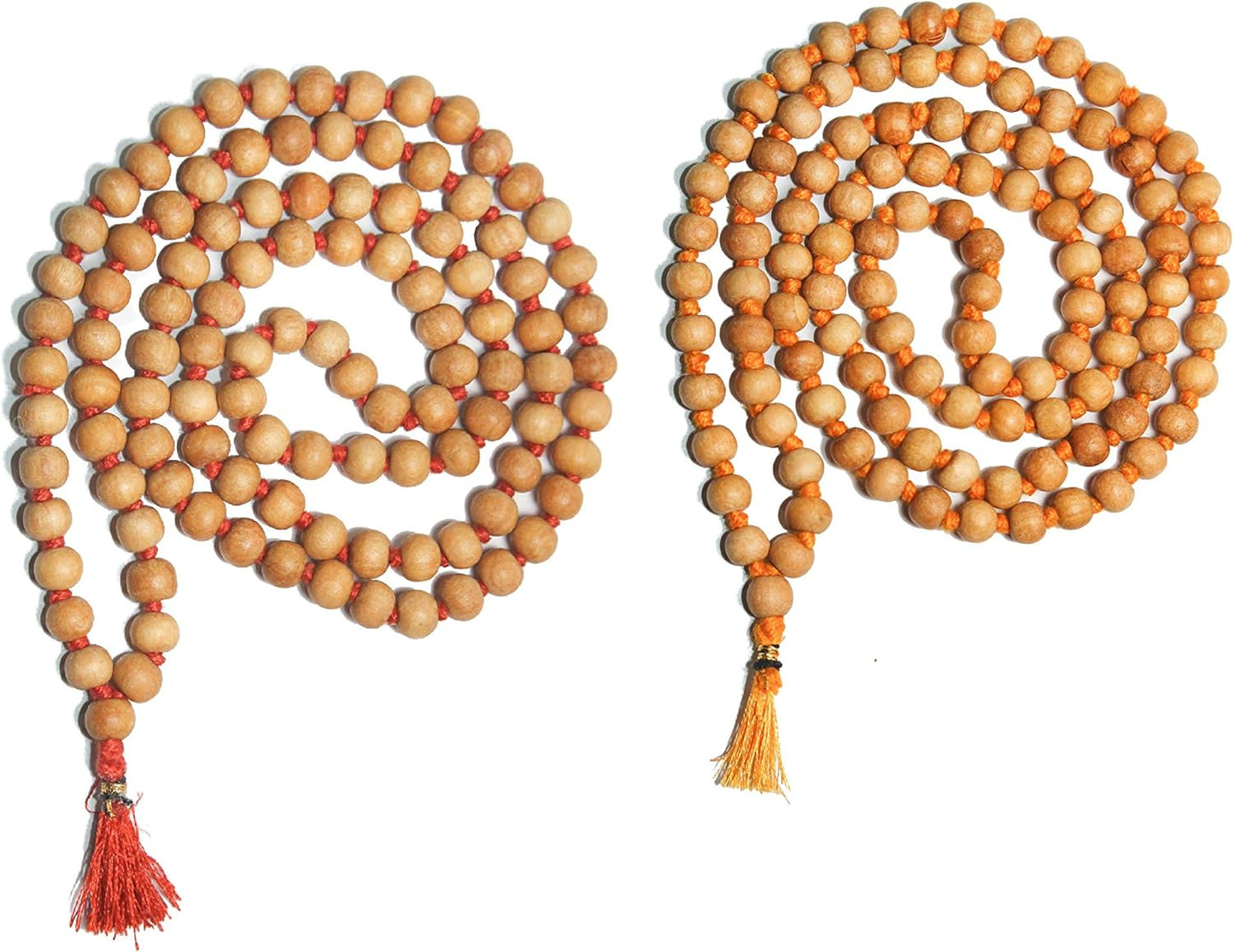IS4A 8MM TULSI HOLY BASIL PRAYER BEADS JAPA MALA NECKLACE HAND KNOTTED. KARMA (108+1) BEADS. BLESSED & ENERGIZED HINDU TIBETAN BUDDHIST SUBHA ROSARY