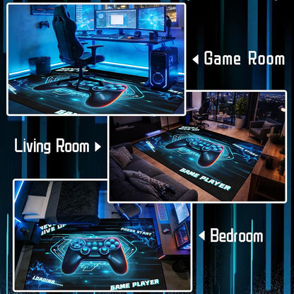 Game Controller Rugs for Bedroom Boys Living Room Gamer Gamepad Red Carpets Floor Mat Player Indoor Mats Gaming Art Design Home Decor Crystal Doormat Yoga Mats 3'x5'