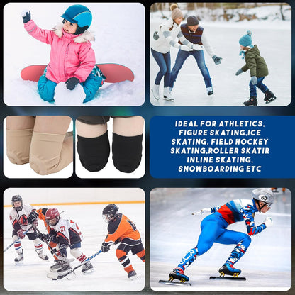 Shappy 2 Pair Figure Ice Skating Knee Pads Gel Dance Knee Pads Cushion and Support Breathable Material for Dancing Skating Women Girl Men