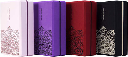 nuveti Yoga Blocks Set of 2, High Density Yoga Brick Foam Blocks to Improve Strength, Flexibility and Balance Brick Foam Blocks