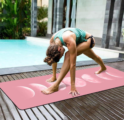 nuveti Yoga Mat Print Extra Thick TPE Non Slip Fitness Exercise Mat with Carrying Bag,72"x24" Extra Thick 6MM Exercise & Workout Mat for Yoga, Pilates Fitness and Floor Exercises - Colors B