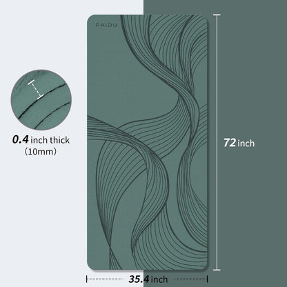PAIDU Large Yoga Mat-72’x36’x0.4’ Extra Width ＆ Thick,Comfortable,Non-Slip Exercise Mat-Works Great on All Floor for Stretching,Yoga Studio,Gym or Home Workouts