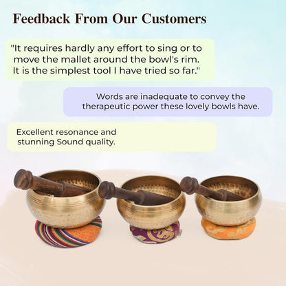 Tibetan Singing Bowl Set - Authentic Cuencos Tibetanos for Sound Healing, Meditation & Chakra Balancing - Includes Cushion, Mallet-Unique Spiritual Gifts for Women and Men (7 Chakra Hand Hammered Set)