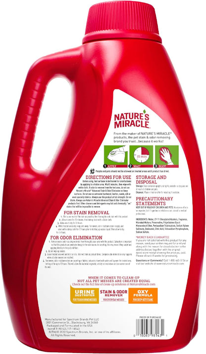 Nature’s Miracle Advanced Stain and Odor Eliminator Dog Spray, Fresh Scent, Severe Mess Enzymatic Formula For Tough Pet Messes, 32 oz