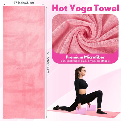 Simgoing 14 Pcs Yoga Kits for Home Workouts Pilates Equipment Set for Women Beginners, Hot Yoga Towel Blocks Strap, Knee Pad, Resistance Loop Exercise Band, Massage Lacrosse Ball, Pilates Ball