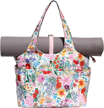 ESVAN Yoga Tote Bag Mat bag Women Shoulder Bags Carryall Tote for Travel Office Workout Gym Nurse Beach