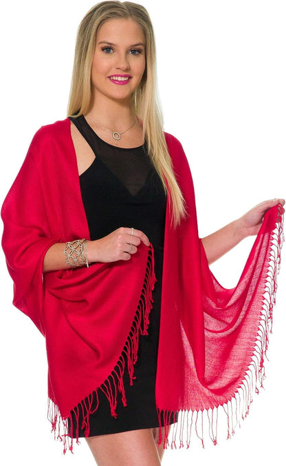 Pashmina Shawls and Wraps for Evening Dresses, Large Soft Pashminas Wedding Shawl
