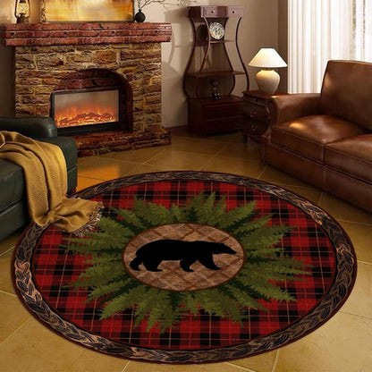 Black Snake Round 4ft Area Rug Wild Serpent Snakeskin Black Circle Rug Gothic Non-Slip Floor Mat for Bedroom Living Room Study Playing Round Yoga Mat Washable Carpet