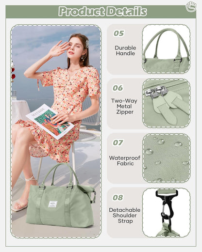 Gym Bag Womens Mens with Shoes Compartment and Wet Pocket Travel Duffel Bag for Women for Plane Sport Gym Tote Bags Swimming Yoga Waterproof Weekend Overnight Carry on Bag Hospital Holdalls - Colors B