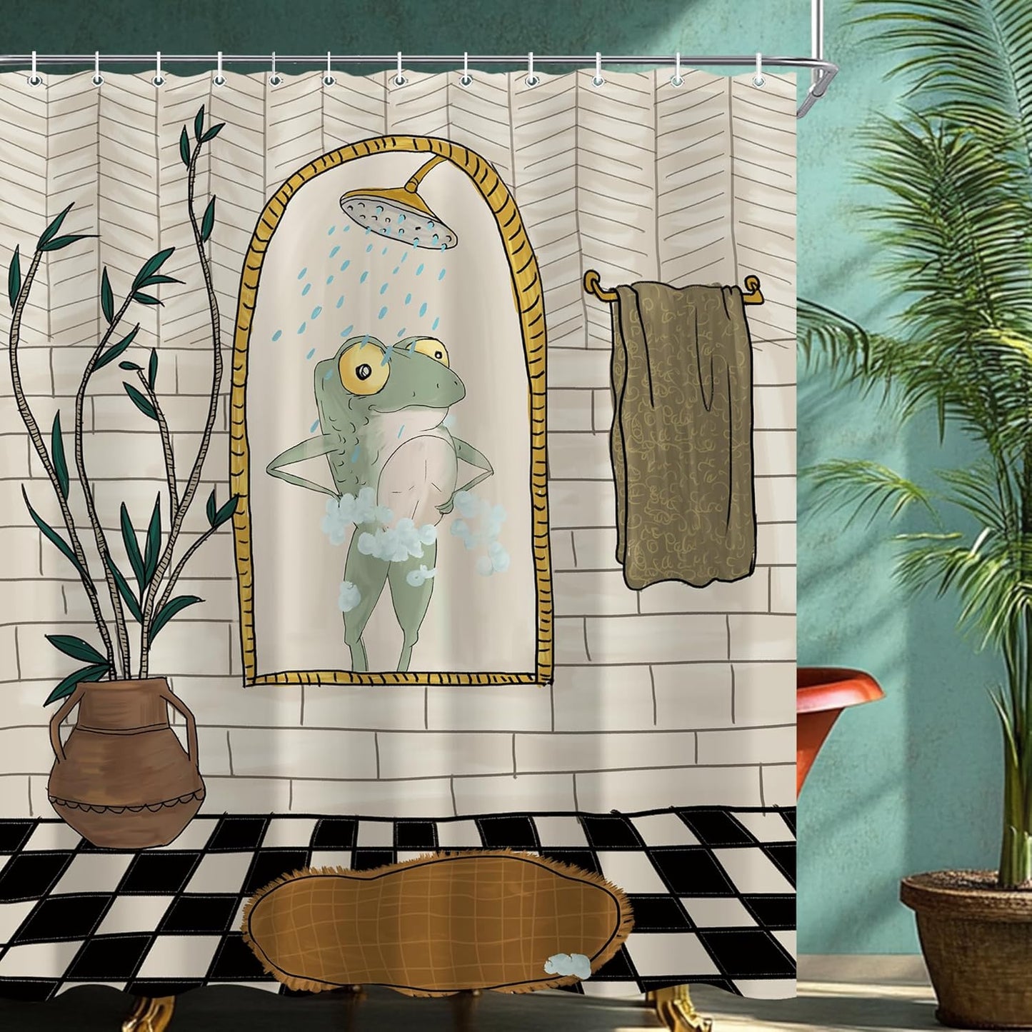 Funny Cute Yoga Sloth Shower Curtain Sets for Bathroom 60Wx72H Fun Animal Inspirational Quotes Shower Curtain Rustic Motivational Bathtub Curtain Wooden Farmhouse Bathroom Decor with 12 Hooks