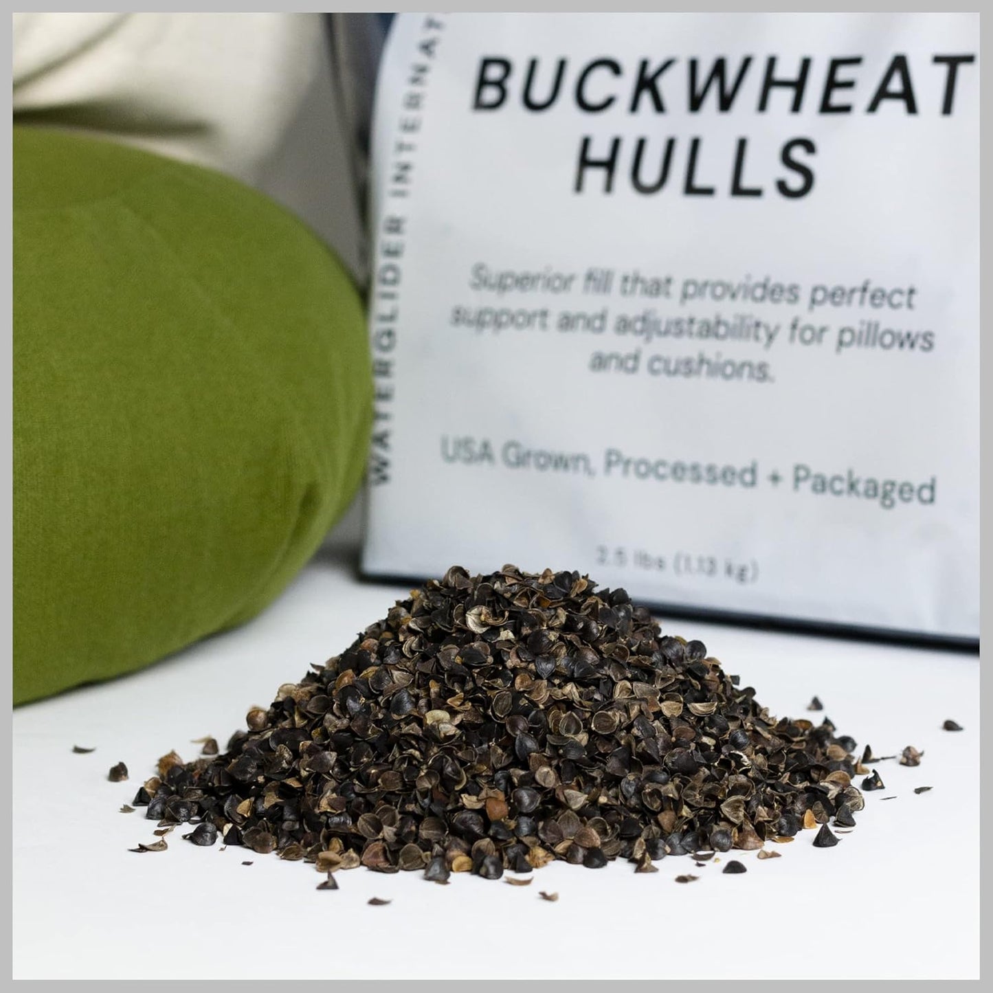 Replacement Buckwheat Husks for Meditation Zafu or Pillow, USA Grown Hulls, 2 lbs