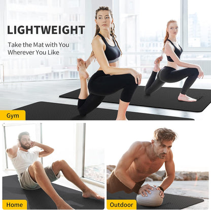 CAMBIVO Extra Wide Yoga Mat for Women and Men (72"/84"x 32"x 1/4") TPE Workout Mat, Non-slip Large Exercise Fitness Mat for Yoga, Pilates, Workout