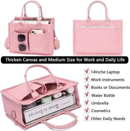 ZHMO Canvas Tote Bag for Women,Women's Bags Crossbody Bags Work Laptop Tote Bag Large Handbags Purse for Travel Nurse Teacher