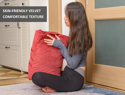 Meditation Cushion,Velvet Meditation Pillow and Zabuton 2-in-1 Portable Design(50 * 70CM). (Dark Gray, Service H：9cm)
