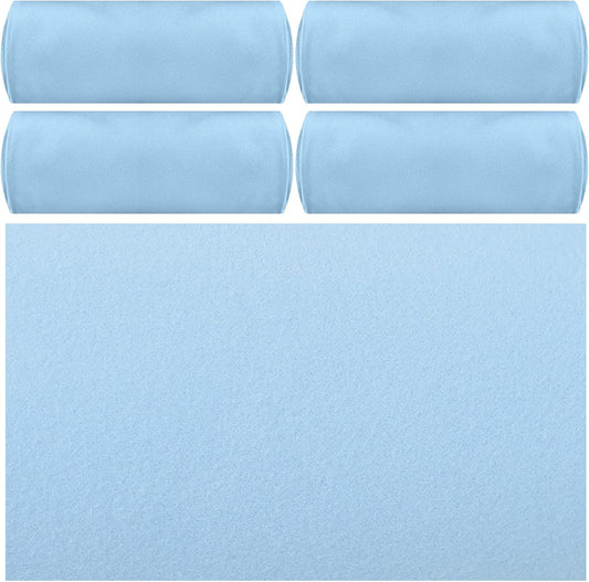Breling 4 Pack 72" x 24" Hot Yoga Towel Non Slip Microfiber Mat Towel Sweat Absorbent Soft Pilates Mat Essentials for Hot Yoga Pilates Exercise(Light Grey)
