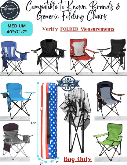 Replacement Bag for Folding Camping Chair, Portable Camp Chair, Hammock, Yoga Mat, Umbrella, Tents, Tripods, Fishing Poles - 420D Oxford Polyester Fabric
