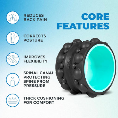 Chirp Wheel XR Knot Kneader - Firm Massage Roller, Shiatsu Thumb Massage, Muscle Release Tool for Knots &Tension Relief | High Density Foam for Physical Therapy & Relaxation, 500lbs Capacity, 6" Mint
