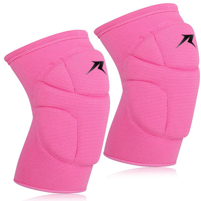 Volleyball Knee Pads Pink, Knee Protector Supporter for Girl Lady Women with High Protection Pads,Professional Grade Knee Pads for Running,Tennis,Yoga,Cycline,Gym,Workout Exercise