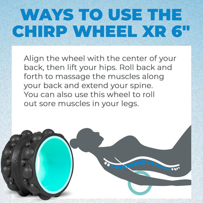 Chirp Wheel XR Knot Kneader - Firm Massage Roller, Shiatsu Thumb Massage, Muscle Release Tool for Knots &Tension Relief | High Density Foam for Physical Therapy & Relaxation, 500lbs Capacity, 6" Mint
