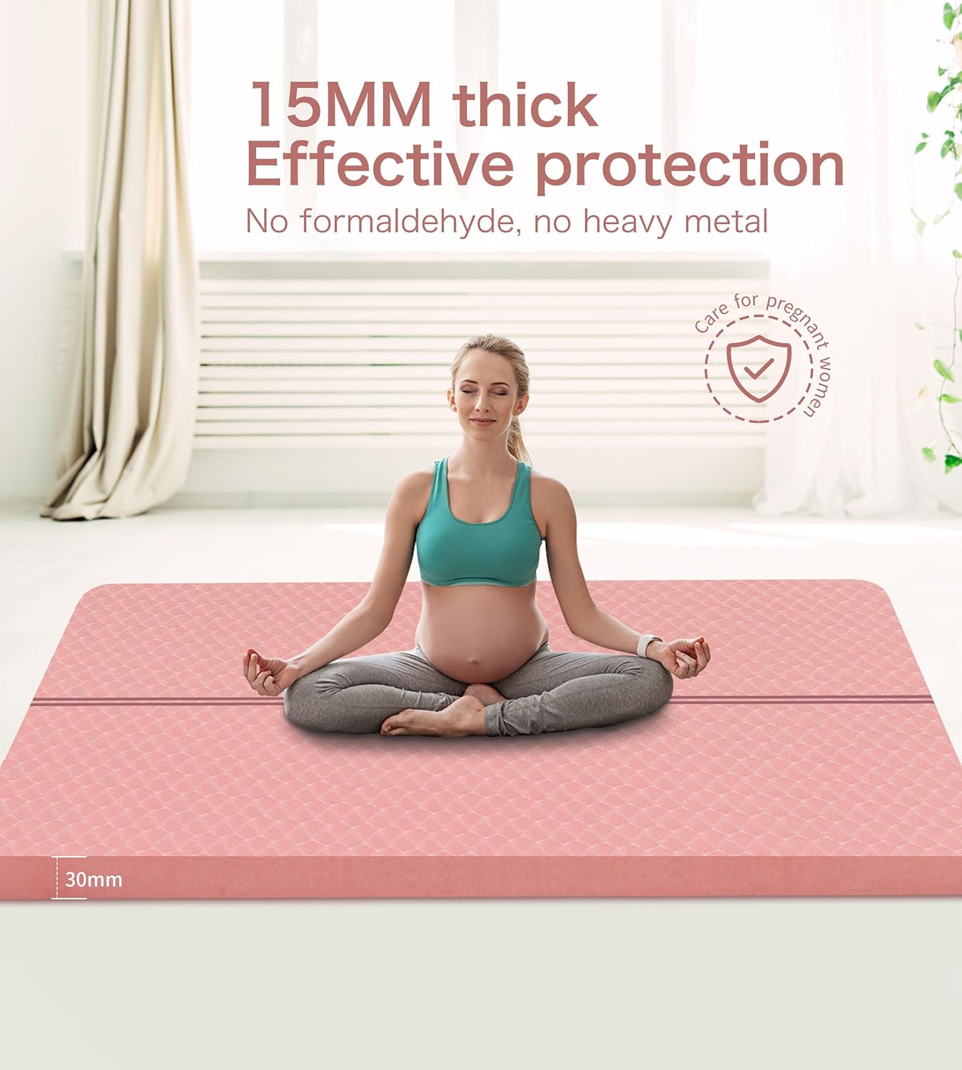 nuveti Large Exercise Mat - 15mm/20mm/30mm Thick Yoga Mat | Workout Mat for Fitness, Yoga, Pilates, Stretching & Floor Exercises for Women & Men with Free Carrying Bag