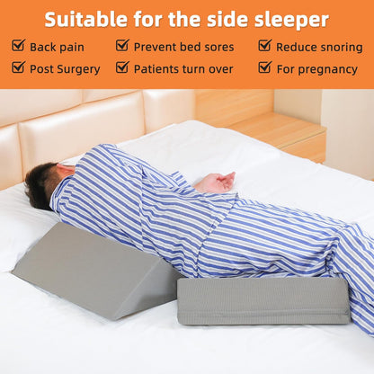 Fanwer Bed Wedges & Body Positioners (3 in 1), 40 Degree Wedges for Bed Positioning,Positioning Pillows for Elderly, Wedge Pillow for Bed Sores, Side Sleeping, After Surgery, Knees Elevated,Back Pain