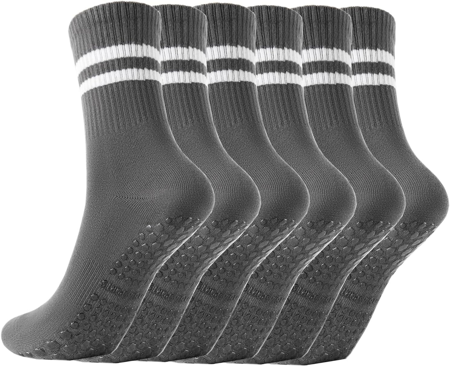 Non Slip Yoga Grip Pilates Socks for Women and Men Anti Slipper Grippy Socks for Ballet, Hospital, Dance