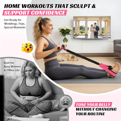 KUTIZE Multifunction Pedal Resistance Band with Handle, Upgraded Exercise Equipment with Soft Foot Pedal for Sit Up & Full-Body Home Gym Workouts, Core/ABS Training, Pilates, Yoga & Physical Therapy