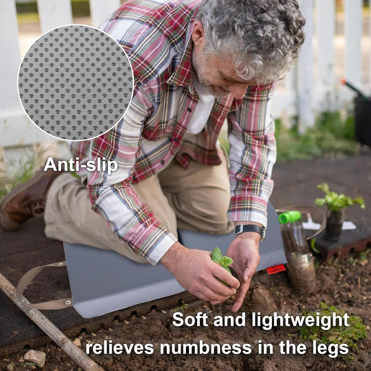 Extra Thick Soft Kneeling Pad for Men and Women, Waterproof Gardening Pads with Memory Foam, Yoga or Exercise Cleaning Knee Cushion, Collapsible Kneeling Mat Non-Slip Bottom Lightweight, Garden Gifts